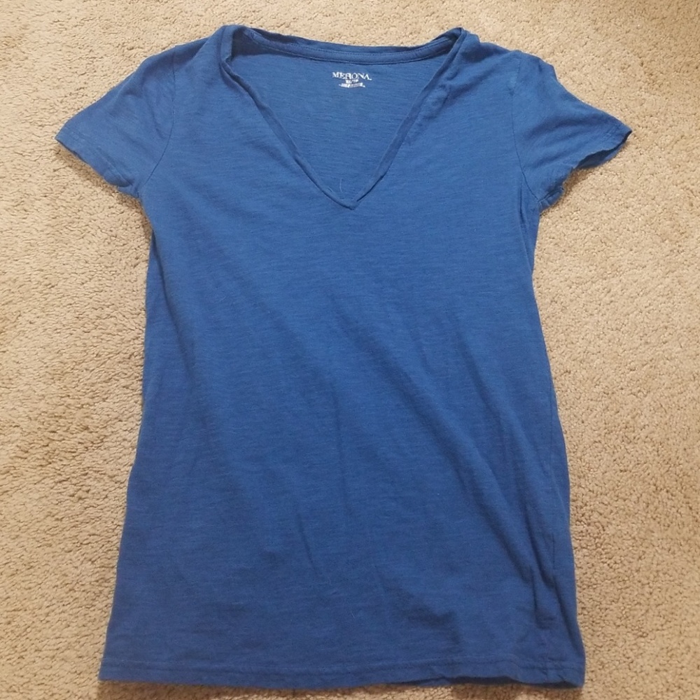 Blue V Neck
